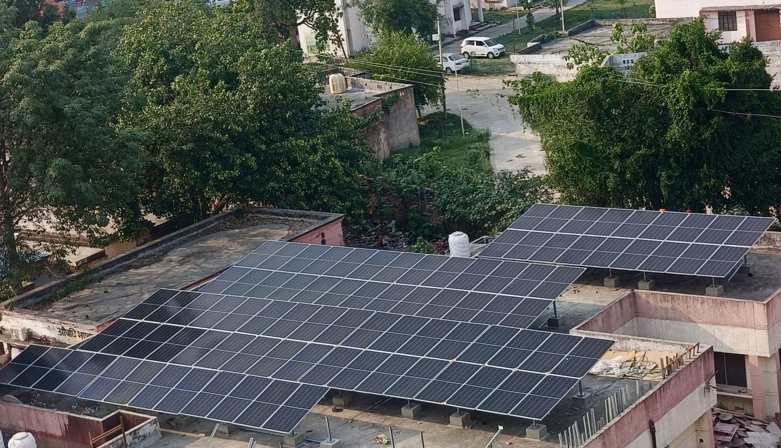 Completed rooftop solar installation by Raelestia Infra Solution